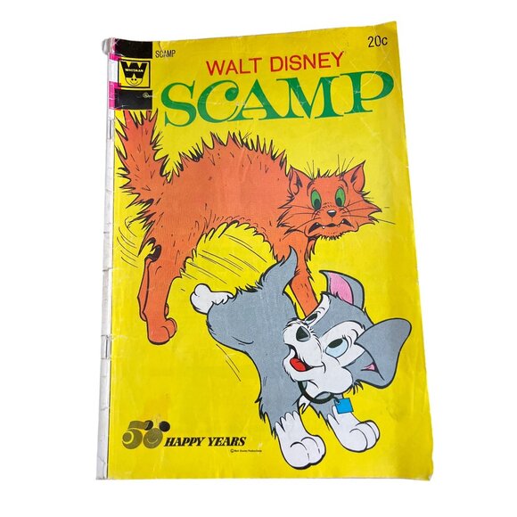 Whitman Walt Disney Scamp Comic #12 1973 50th Anniversary Edition Vintage - Picture 1 of 6